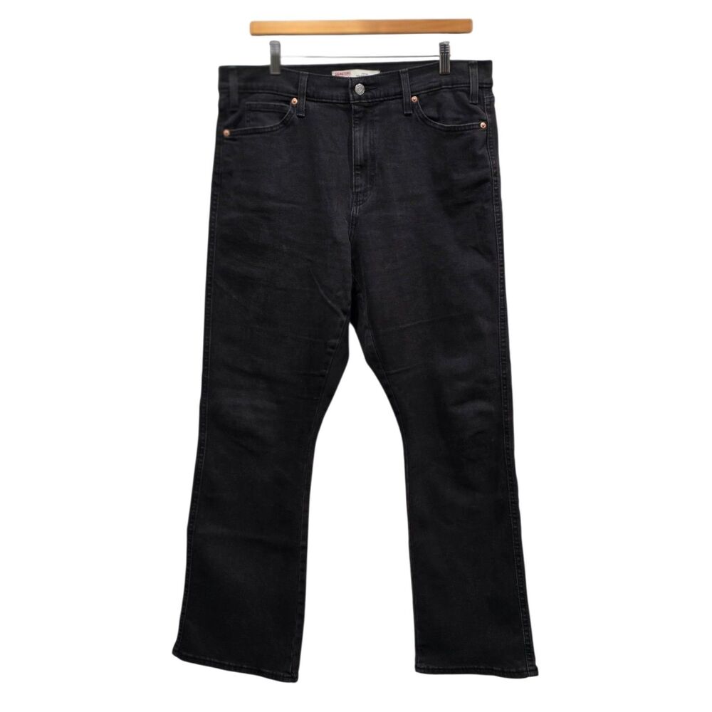 Signature Levi Strauss Heritage High Rise Kick Boot Jeans 12 W31 Brown Black